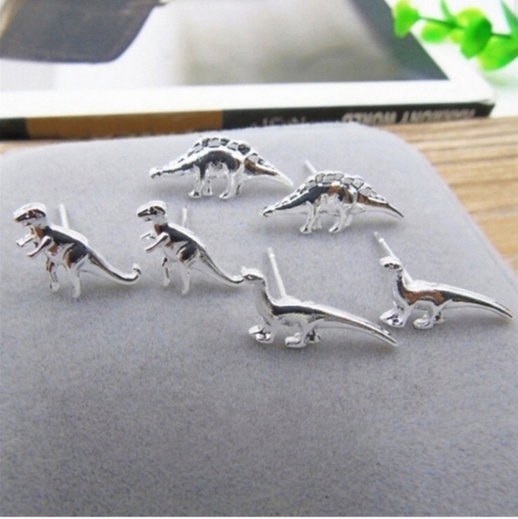 Adorable Dinosaur Earrings 3 Pairs - Picture 3 of 6